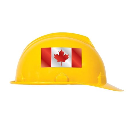 ACCUFORM Hard Hat Sticker, 4 in Length, 2 in Width, Canada Flag Legend, Reflective Adhesive Vinyl LHTL684